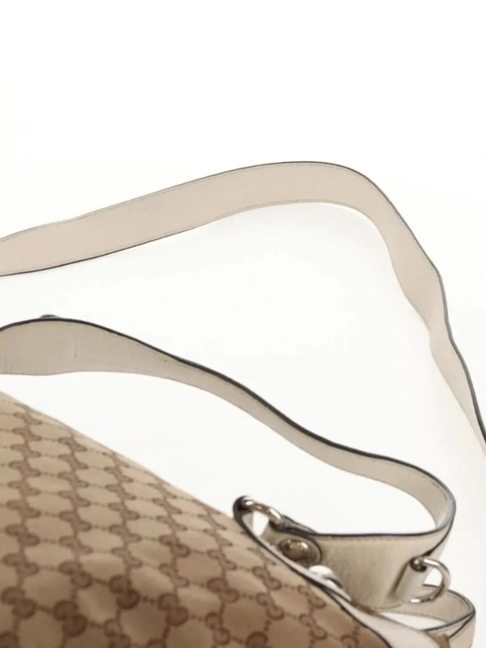 GUCCI GG Canvas Hand Bag 2way Beige White Auth ep10950